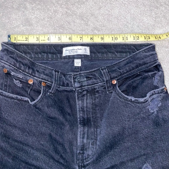 A&F Vintage Stretch Denim - Curve Love Ultra High Rise 90s Straight /size: 28/6S - Picture 6 of 9